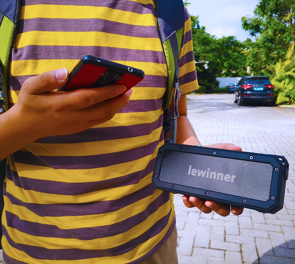 Lewinner X3 Bluetooth динамик IPX7 водонепроницаемый портативный беспроводной динамик 40 Вт динамик s 15H время воспроизведения с тяжелыми басами