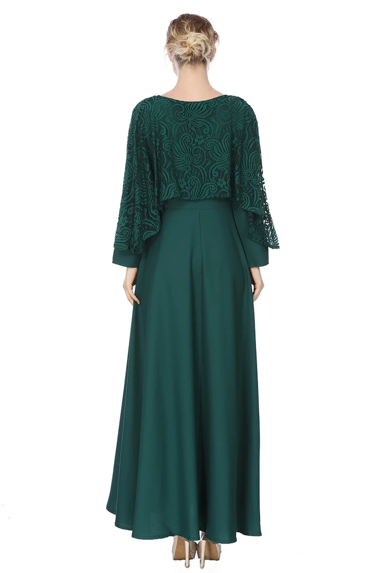 Женское благородное элегантное платье-накидка с рукавом Кружева большое