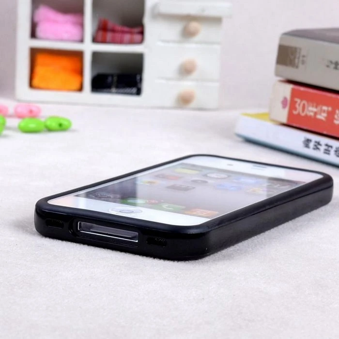 Розничная продажа новый однотонный силиконовый защитный бампер для iphone 4