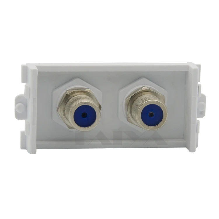 2 порта с новым стилем ТВ настенная пластина F головка разъем никелированной