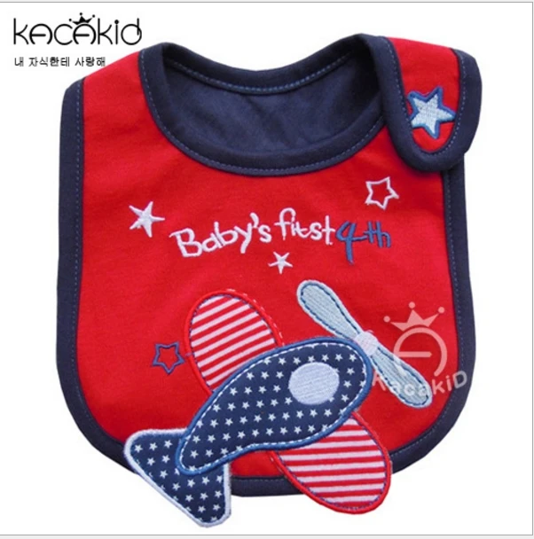 2 pieces / new boys girls children all kinds of cute cartoon three-layer waterproof three-dimensional embroidery towel bib drool | Детская