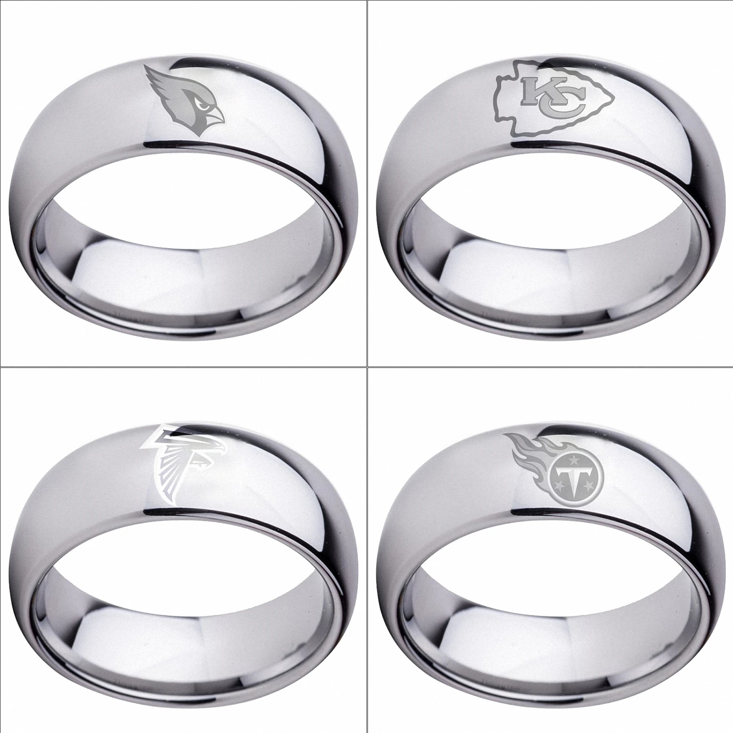 Лидер продаж 8 мм Аризона Кардиналс Канзас Сити Атланта Фалконс Серебряный