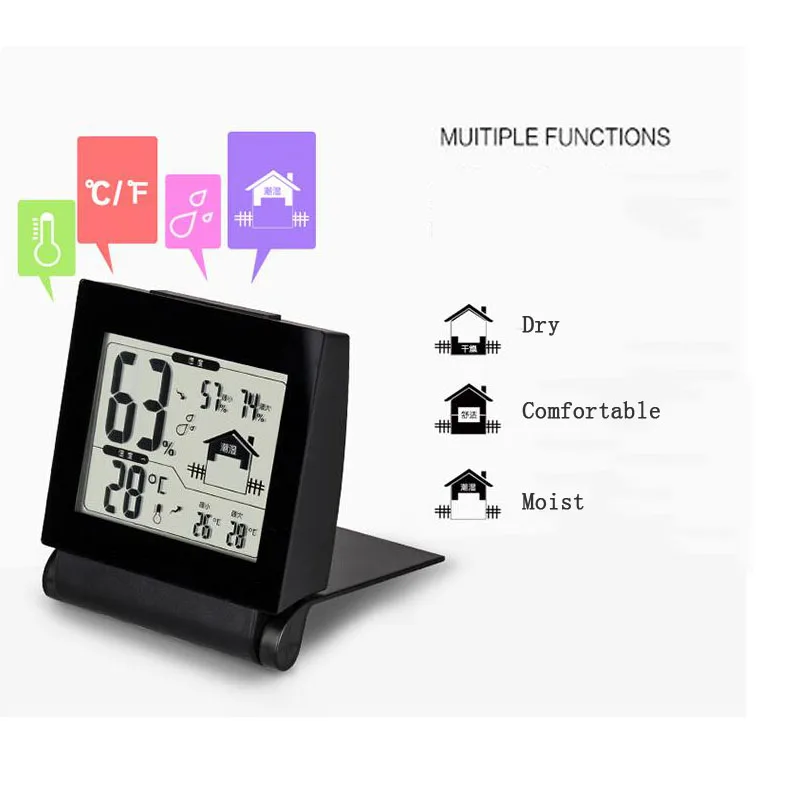 Electronic Temperature And Humidity Monitor Multi-Function Indoor Outdoor Thermometer Hygrometer Measuring Tool | Инструменты