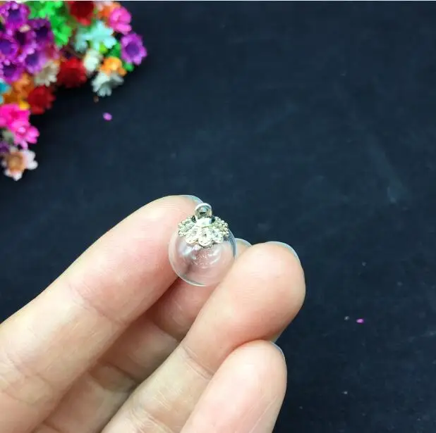 silver lace cap 20 компл. 14*4 мм стеклянный медальон глобус 4 мм полый пузырьковый купол крышки банки, бутылки с пожеланиями ожерелье круглый шар шарма флакон diy кулон - Окраска металла: silver lace cap