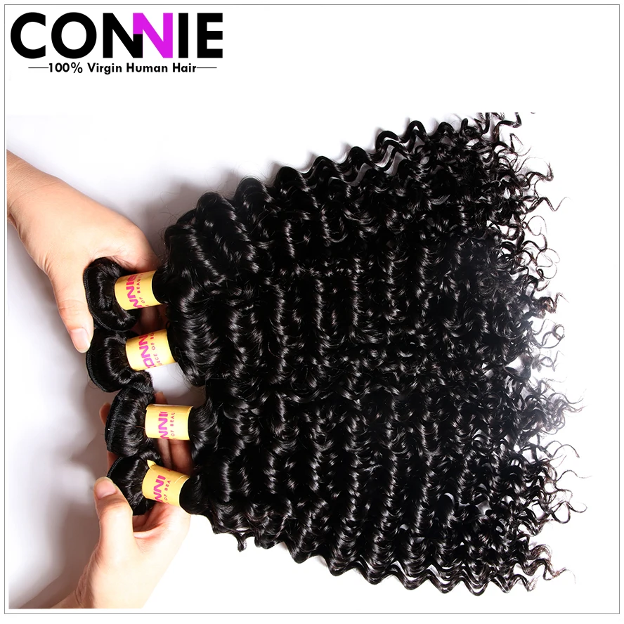 8A Mongolian Virgin Hair 4 Bundles Deep Wave Human Extention Curly Weave |