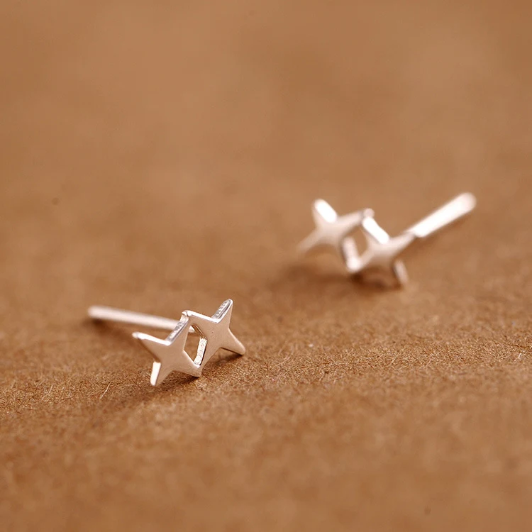 Женские серьги-гвоздики из стерлингового серебра 925 пробы | Украшения и