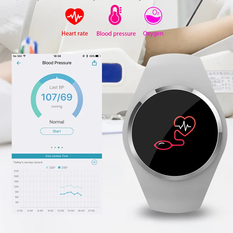 Q1 Смарт часы модные мужские и женские браслет IP67 Водонепроницаемый мониторинга