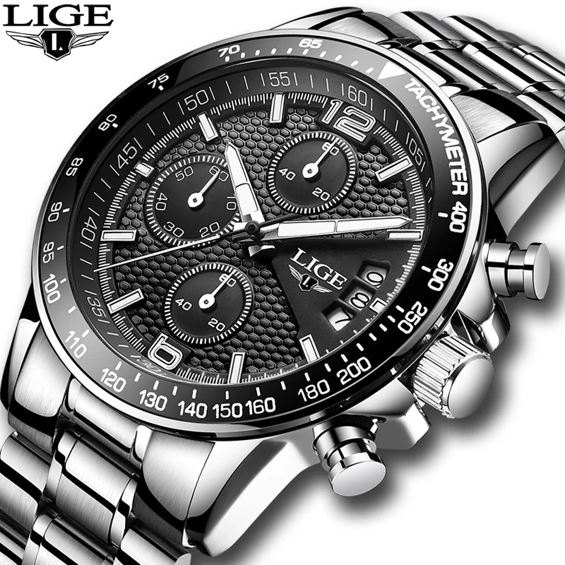 

Relogio Masculino 2018 New LIGE Mens Watches Top Brand Luxury Stopwatch Sport waterproof Quartz Watch Man Fashion Business Clock