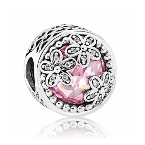 Btuamb Luxurious Star Flower Love Heart Crystal Mickey Cartoon Charm Beads Fit Pandora Bracelets & Bangles for Women DIY Making |
