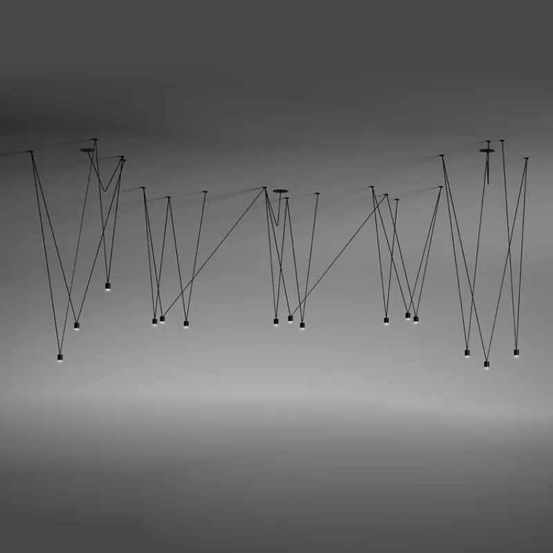 

DIY Geometric Lines Led Pendant Light Post-modern Vintage String Suspension For Foyer Dining Room Black/White Drop Lamp 1384