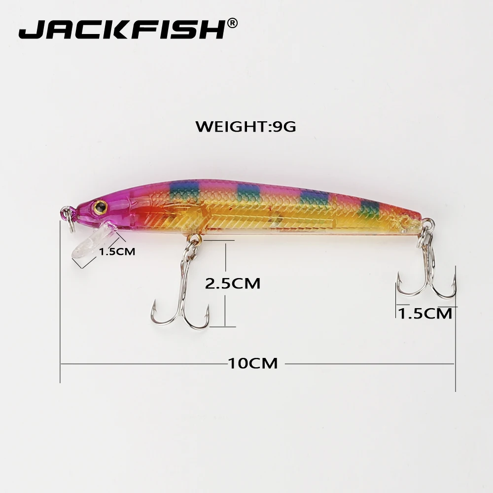 JACKFISH now красочные приманки для рыбалки 10 шт./партия см/9 г 3D глаза рыболовная