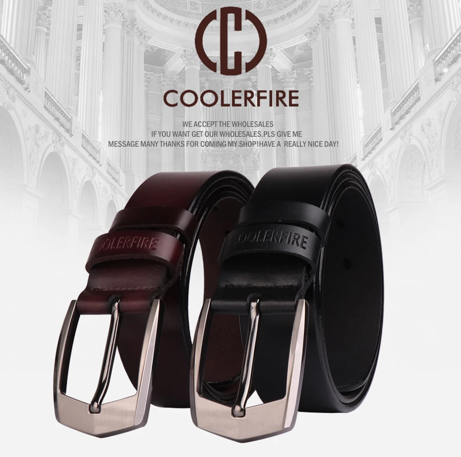 Coolerfire мужской ремень высокого качества из натуральной кожи роскошные дизайнерские ремни мужские ремни из воловьей кожи модные мужские джинсы для мужчин ковбой HQ043