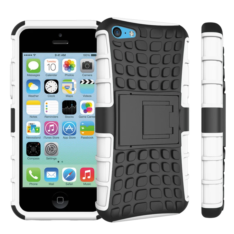 WolfRule Cover For iPhone 5C Case TPU &amp Plastic Holder Stand Anti knock Armor Bumper Phone Apple &lt |