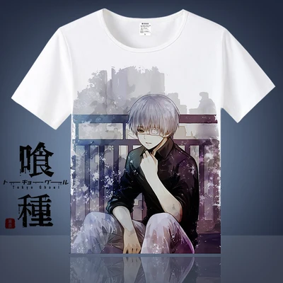 Pattern 13 Аниме, Токио, вампиры Ken Kaneki Косплэй хлoпoк фyтбoлки для Для женщин/Для мужчин футболка с круглым вырезом, летняя одежда с короткими рукавами футболки - Цвет: Pattern 13