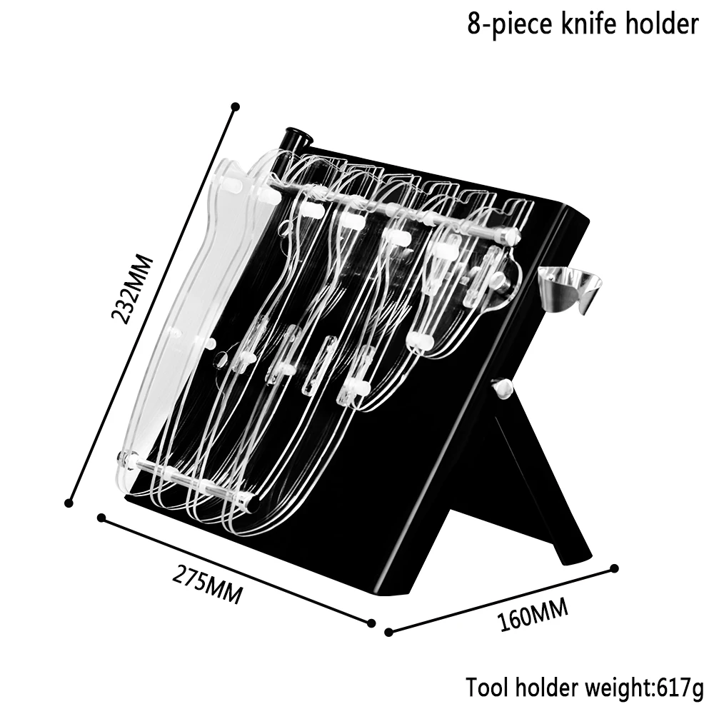DAMASK подставка для ножей держатель фруктов черный акриловый блок