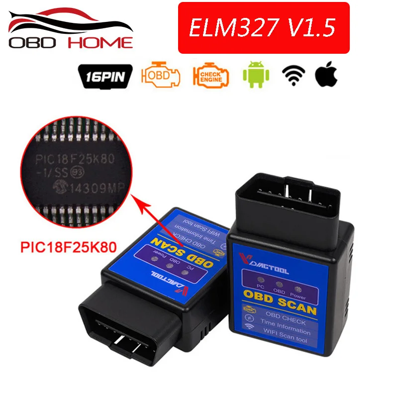 Автомобильный Стайлинг Vdiagtool ELM327 WIFI/Bluetooth OBD2 OBDII автомобильный диагностический
