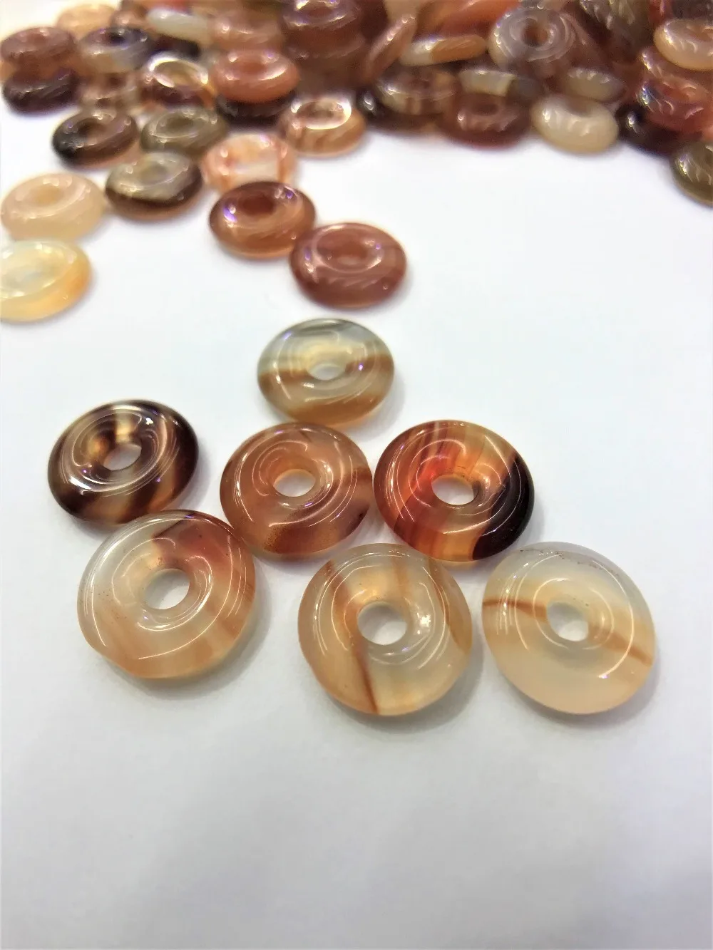 Бусины из натурального камня для изготовления ювелирных украшений, 15 мм, 5 шт./лот, ожерелье с подвеской