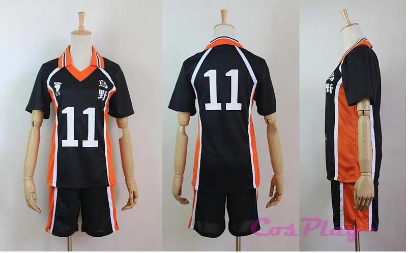 Аниме Haikyuu! Karasuno старшая школа #11 Tsukishima волейбол клуб костюм для косплея Джерси