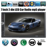 touch screen car radio mp5 player bluetooth fm usb aux in audio stereo support rear view camera 2 din mirror link