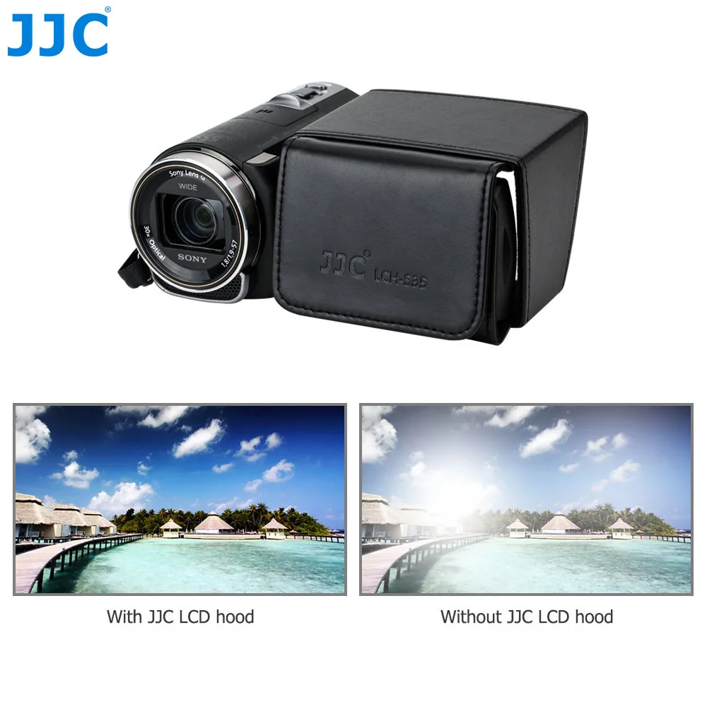 JJC LCH-S35 сложить экран Защита от солнца щит крышка 3," ЖК дисплей капюшон видео камера дисплей протектор для Canon/sony видеокамеры