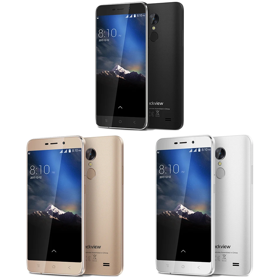 Blackview A10 5,0 дюймов ips HD смартфон четырехъядерный MT6580A Android 7,0 мобильный телефон 2 Гб ОЗУ 16 Гб ПЗУ мобильный телефон 2800 мАч WCDMA GSM