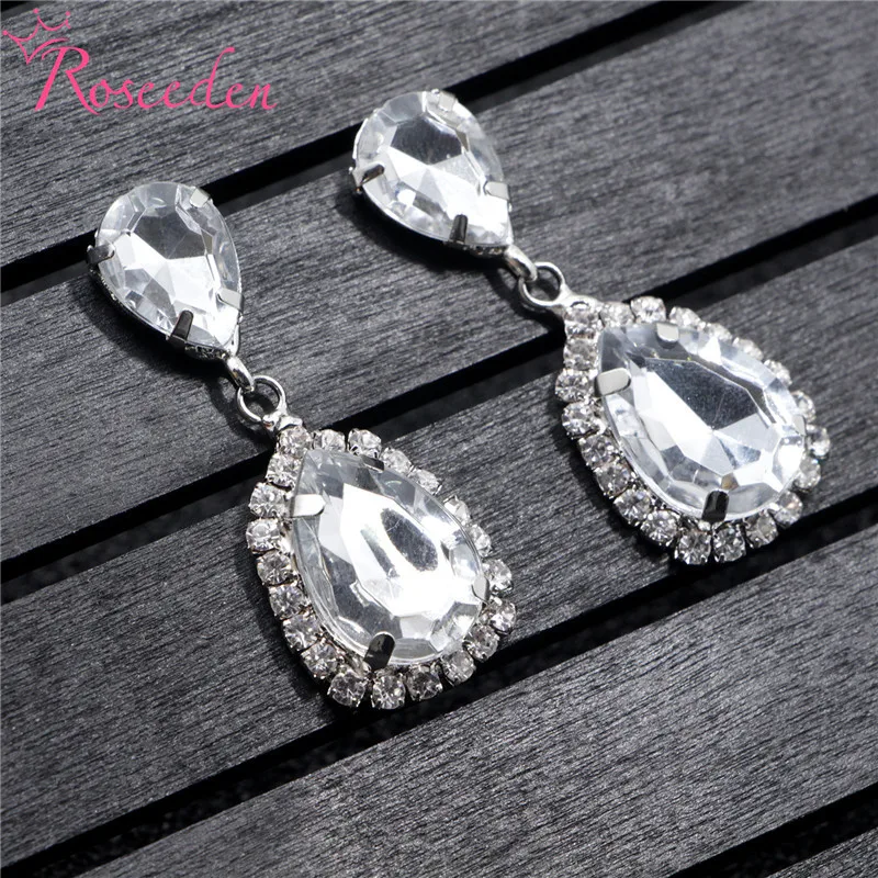 Fashion Jewelry Elegant Shiny Crystal Teardrop Earrings for Wedding Bride earring RE3217 | Украшения и аксессуары