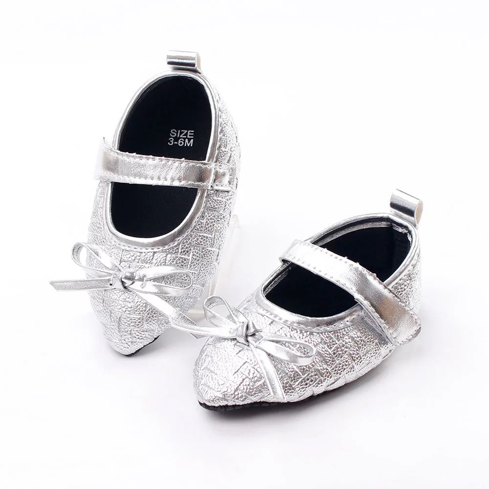 Новая Мода Сладкий Новорожденных Девочек Принцесса Лук Мэри Джейн первые Ходоки