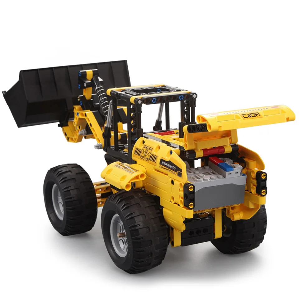 

Cada RC Bulldozer Excavator Trucks Engineering Vehicle Model Building Blocks Boys Birthday Gifts Kids Remote Control Car Toys