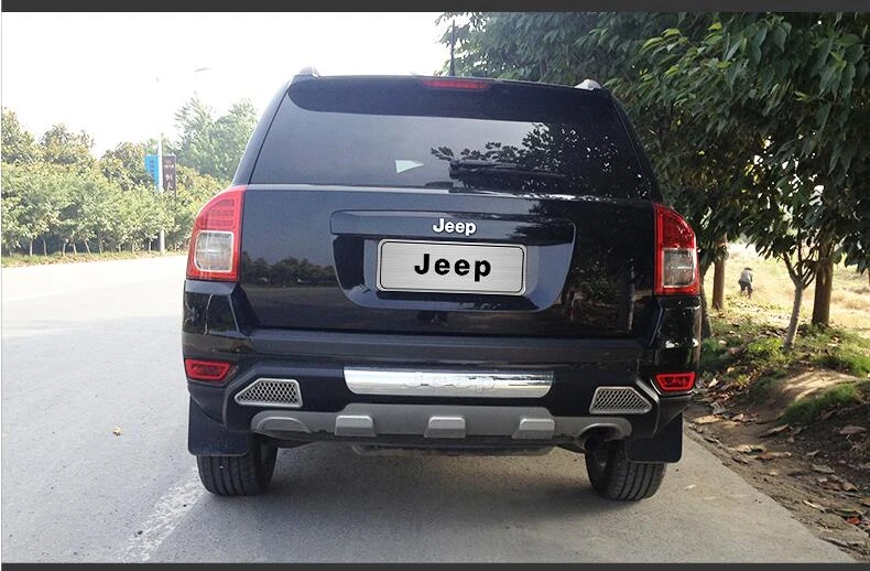 Подходит для Jeep Compass 2011-2013 передний+ задний бампер диффузор бамперы для губ защитная накладка ABS хромированная отделка