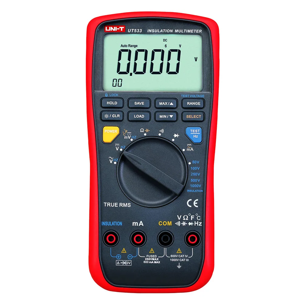 Тестер сопротивления изоляции Uni T ut533 True RMS цифровой мультиметр 2в1 AC DC Авто