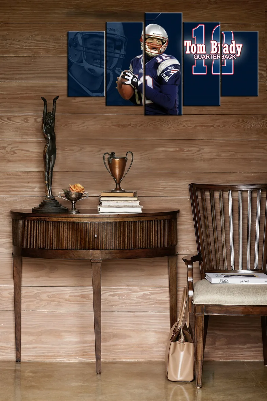 Hot Sale New England Patriots Football Bathroom Wall Art Decor Tom Brady Gifts Housewarming Living Room Poster Wholesale | Дом и сад