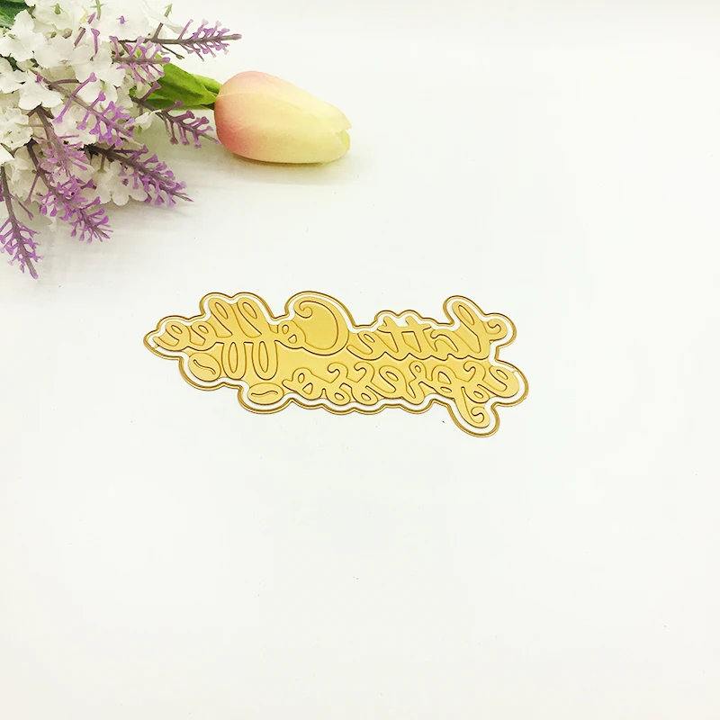 Julyarts Горячая фольга пластина слов высечка кофе металлические режущие умереть