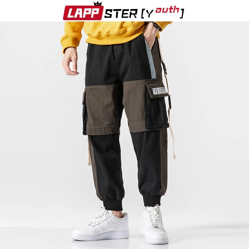 LAPPSTER мужские уличные брюки-карго с лентами 2020 спортивные штаны в стиле хип-хоп