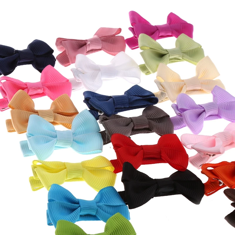 

New 20Pcs Cute Hair Bows Boutique Alligator Clip Grosgrain Ribbon For Girl Baby Kids Lovely Hairgrips Girl Gift