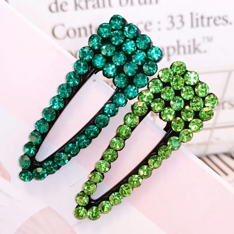 Корейские шикарные Роскошные металлические заколки с кристаллами женские