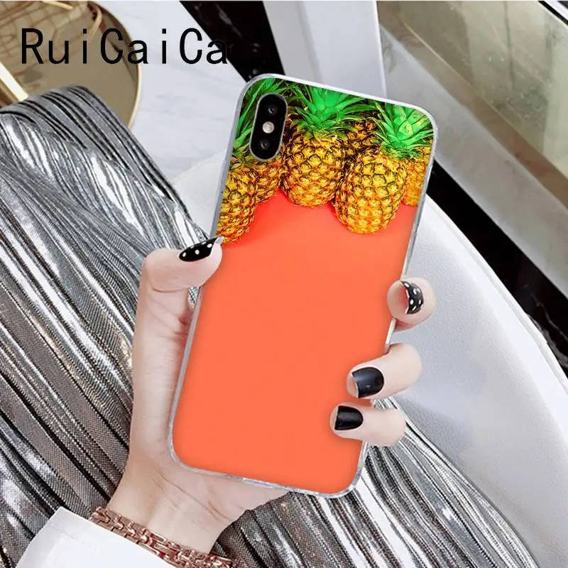 RuiCaiCa ананаса летняя одежда с принтом фрукты эстетическое милый ч для iPhone6S 6plus 7 7plus
