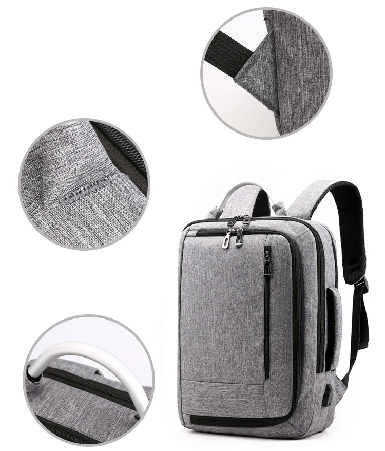 Men Backpack 15.6-inch Laptop Bag Large Capacity Multi-layer USB Charging Waterproof Business Leisure Travel Youth Backpack