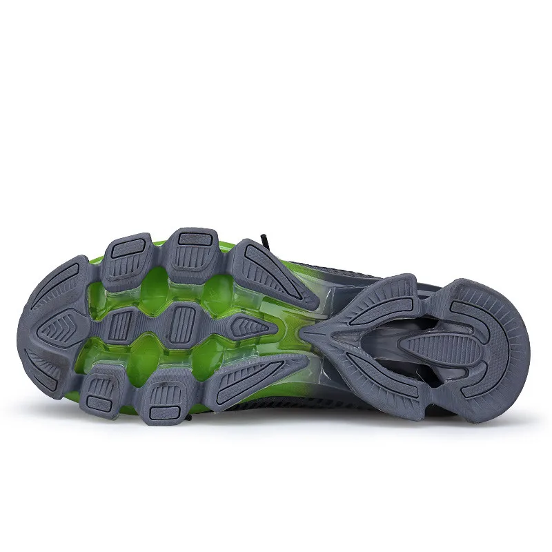 Onke Blade Men Running Shoes Grey Green Sports for Male Sneakers Breathes Rubber Sole Buty Sportowe Big Size 11.5 | Спорт и