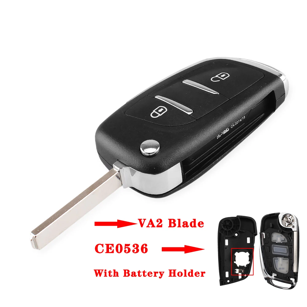 2 Buttons KEYYOU 2/3 кнопки Модифицированный Корпус для автомобильного ключа дистанционного ключа fobr чехол КРЫШКА ДЛЯ Citroen купе VTR C2 C4 C5 C6 C8 Berlingo Xsara Picasso - Цвет: 2 Buttons