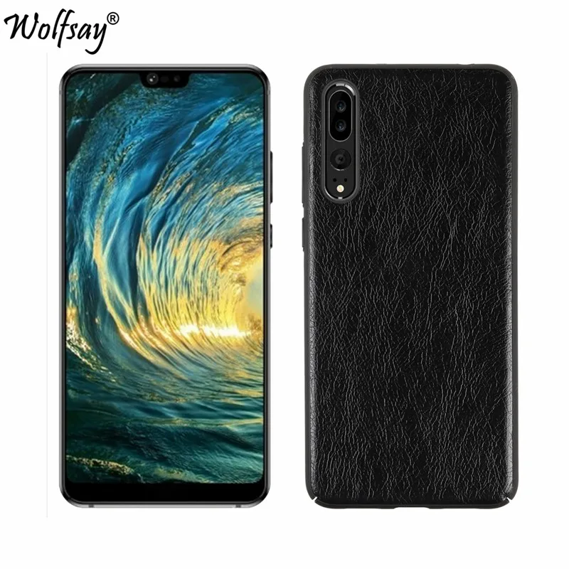 Huawei P20 Pro Чехол huawei плюс кожа PU ПК Жесткий мобильных охватывает Wolfsay Coque телефон