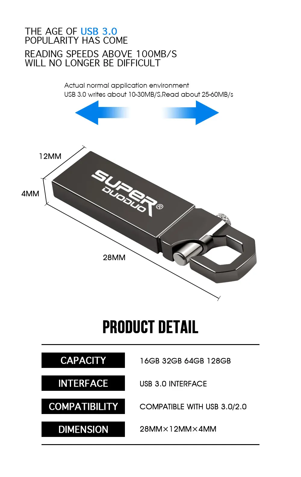 Мини-usb 3,0 ручка-накопитель 64 ГБ, usb 32 ГБ, usb флешка, водонепроницаемая флешка, 128 ГБ, лучший свадебный подарок, u-диск