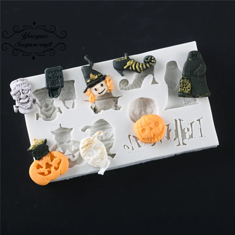 Yueyue Sugarcraft силиконовая форма на Хеллоуин помадка для украшения торта инструменты