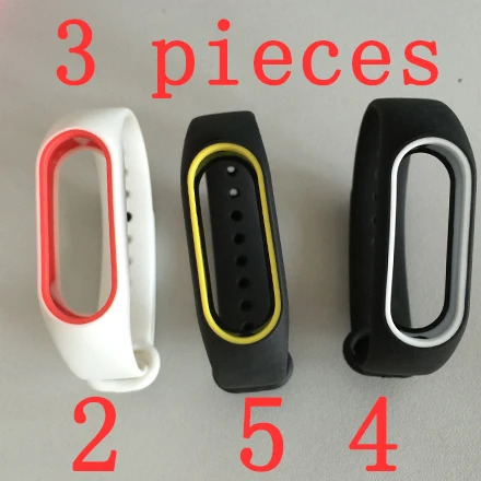 Xiaomi mi band 2 Ремешок Браслет для часов цветной двухцветный с индивидуальным силиконовым ремешком анти-потеря браслет - Цвет: Description color nu