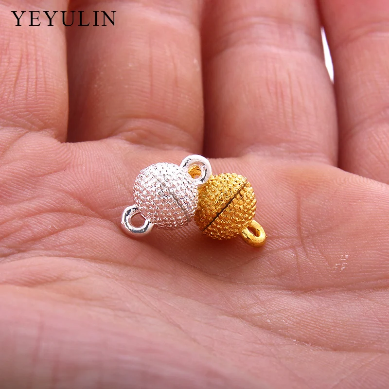 10 пар 8 мм модные украшения золотого и серебряного цветов|strong magnetic clasps|magnetic clasps for