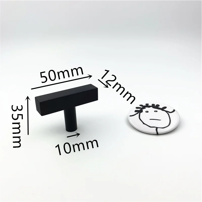 single hole black LCH в скандинавском стиле квадратная ручка для шкафа прямоугольная ручка для шкафа черного золотого цвета для ящика ручки из алюминиевого сплава - Цвет: single hole black