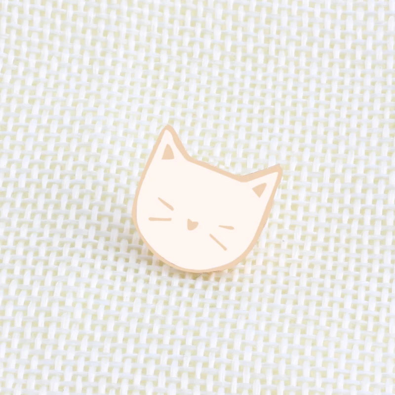 Cartoon Cute Animal Brooches Black White Cat Coffee Metal Enamel Pins Shirt Collar Lapel Pin Bag Badge Unisex Jewelry Lover Gift | Украшения