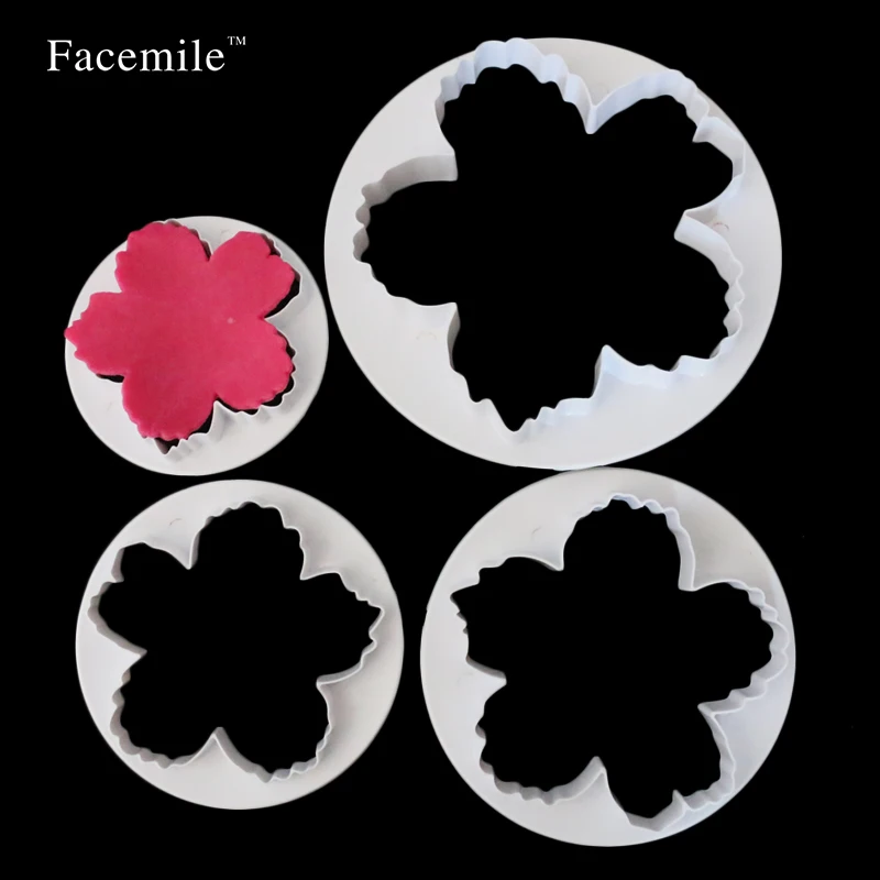4 шт./компл. пион долговечный резак для помадки торта форма украшения печенья