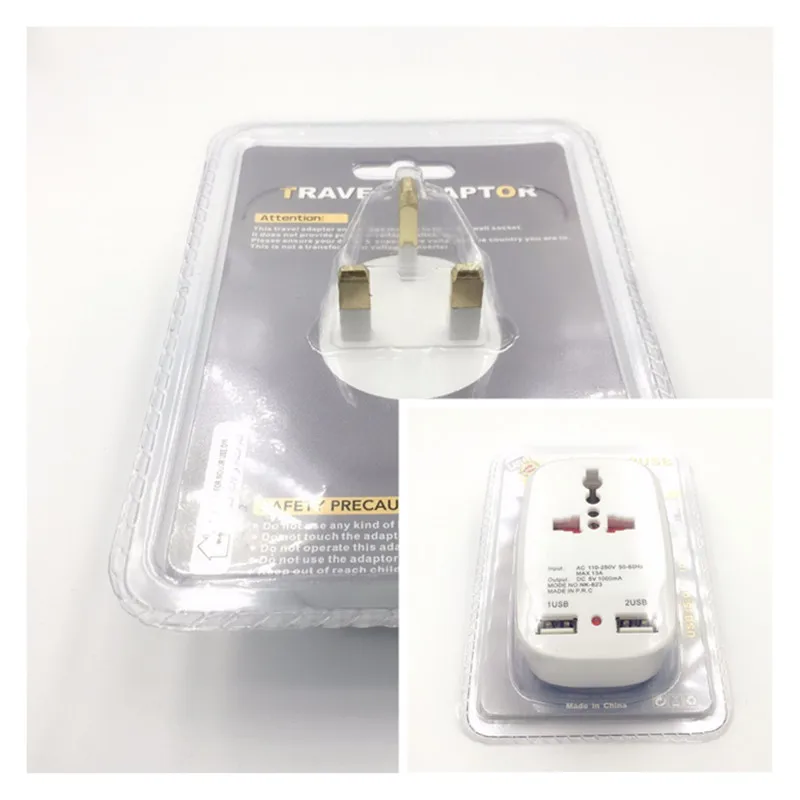 2 USB порта для зарядки все в одном универсальное зарядное устройство путешествий