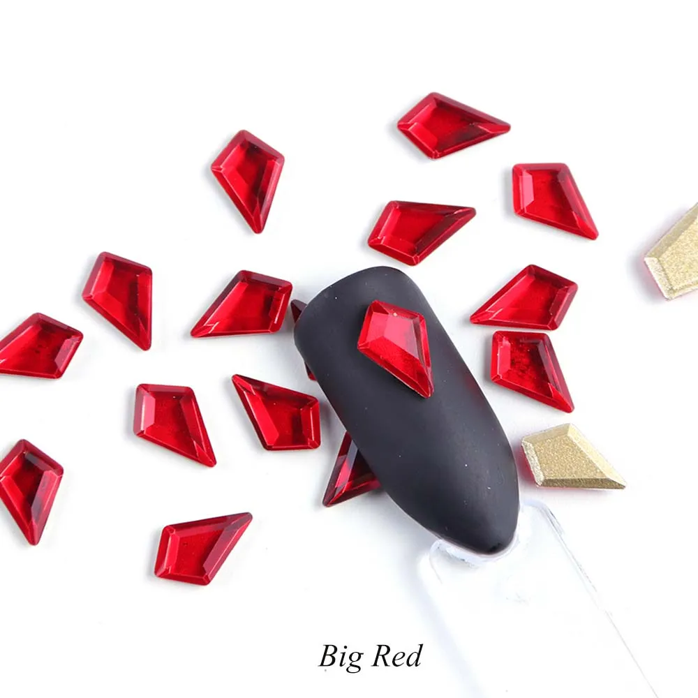 Big Red 10 шт. Стразы ab crystal Diamond золотые наклейки для ногтей-задняя блеск страз драгоценного камня украшения ваших ноготков, 3D Подвески Ювелирные изделия CH739-1 - Цвет: Big Red