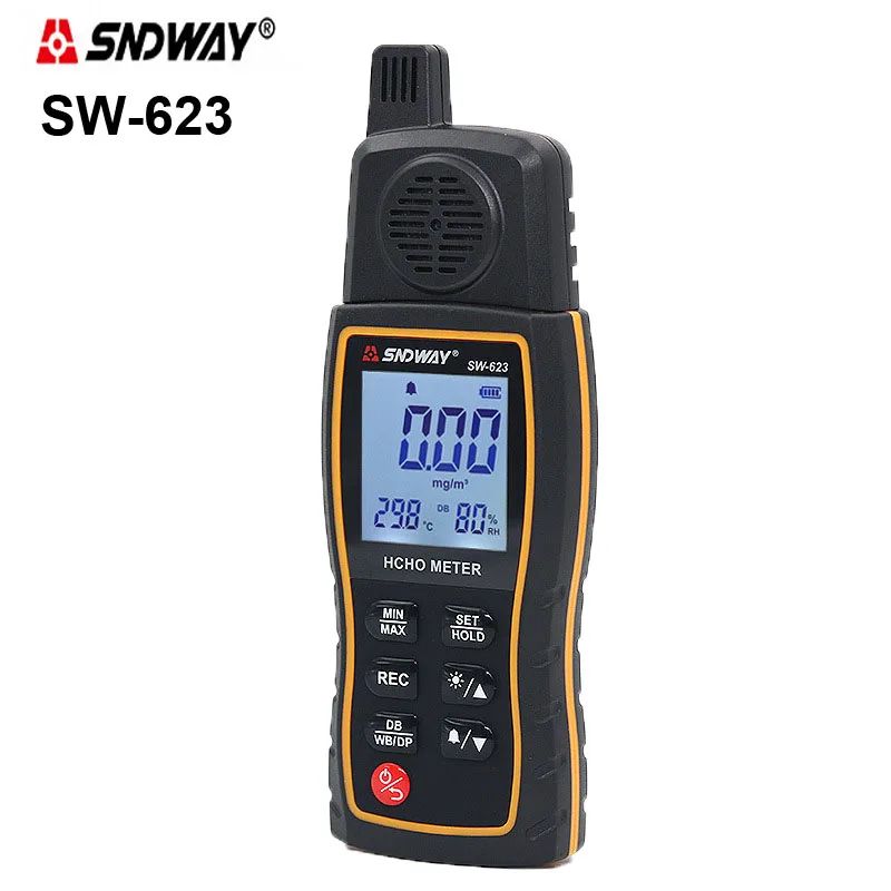 SNDWAY SW623 Digital Formaldehyde Detector Meter Formaldehyde Air Quality Tester Sensor 0-2.50mg/m3